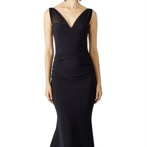 Chiara Boni Black Lace Illusion Gown